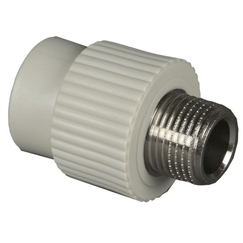 Муфта PP-R комбинированная серая НР (НАР) Дн 20-3/4" Wavin Ekoplastik в Новосибирске