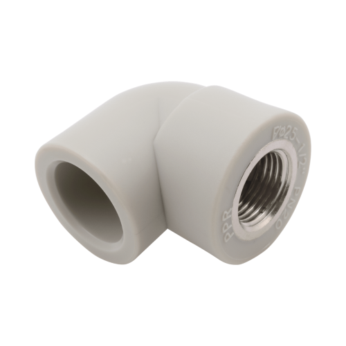 Угольник PP-R комбинированный серый ВР (ВН) Дн 20-3/4" 90 гр Wavin Ekoplastik в Новосибирске