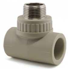 Тройник PP-R комбинированный серый НР (НАР) Дн 32-3/4" Wavin Ekoplastik