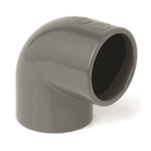 Отвод ПВХ клеевой Дн 110 90гр Ру-16 серый напорный Aquaviva в Новосибирске