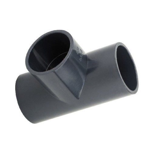 Тройник ПВХ клеевой Дн 110 90гр Ру-16 серый напорный Aquaviva в Новосибирске