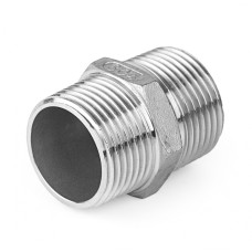 Ниппель нержавеющий переходной НР Ру 16 AISI 304 32 мм 1 1/4"