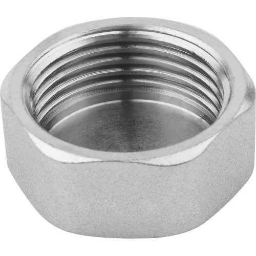 Заглушка нержавеющая шестигранная торцевая ВР (ВН) Ру 16 AISI 304 20 мм 3/4"