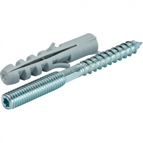 Шпилька стальная сантехническая М8х100 с дюбилем М10х50 STOUT в Новосибирске