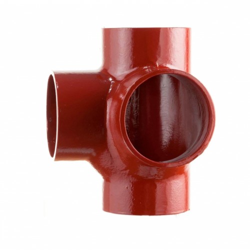 Крестовина двухплоскостная чугунная SML Ду 150-100-100 88гр безраструбная Китай в Новосибирске