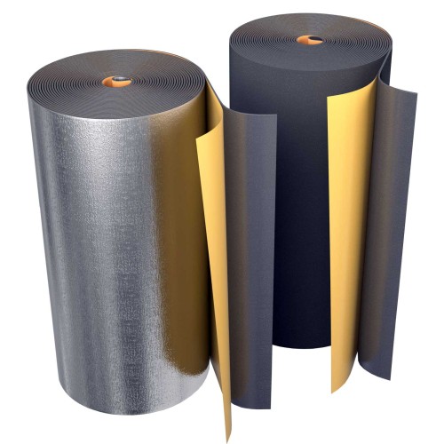 Рулон из вспененного полиэтилена 8/1,0-12 (Т<95°C) самокл с фольг чёрн Energoflex BLACK STAR DUCT AL в Новосибирске