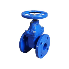 Задвижка клиновая чугунная фланцевая с невыдвижным штоком и обрезиненным клином Ру 16 A40-10 F4 ABRA 80х180 мм