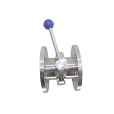 Затвор ручной с нержавеющий диском и рукояткой фланцевый 1,0 МПа NK-DZf NK 40х135 мм