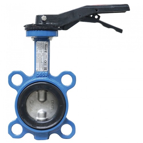 Затвор ручной с чугунным диском и рукояткой межфланцевый 1,6 МПа EPDM ЗПФ GG25 ЛАЗ 300х70 мм в Новосибирске