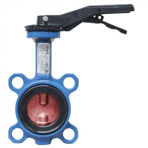 Затвор ручной с чугунным диском и рукояткой межфланцевый 1,6 МПа EPDM GG25 50х39 мм в Новосибирске